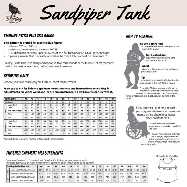 Sandpiper Tank PDF Sewing Pattern & Instructions - Image 10