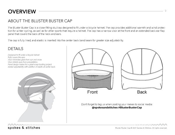 Bluster Buster Cap PDF Sewing Pattern & Instructions - Image 7
