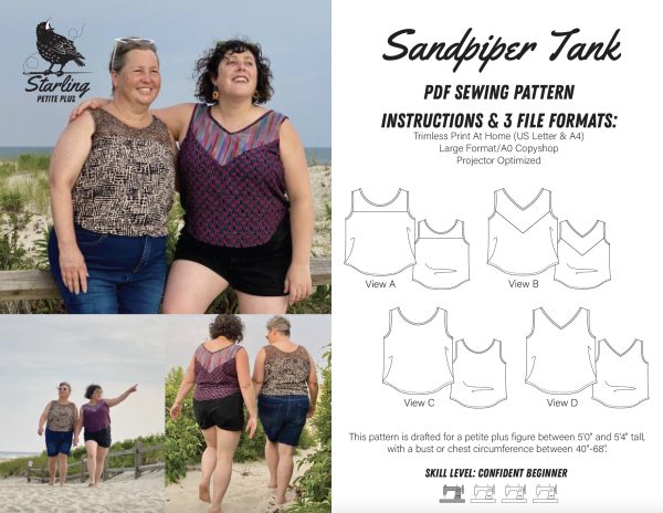 Sandpiper Tank PDF Sewing Pattern & Instructions - Image 2